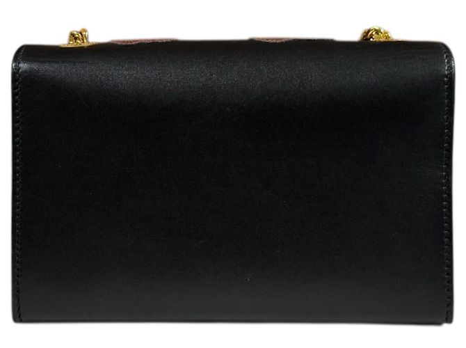 Borsa a Spalla in Pelle Saint Laurent Nero Rosso - vista 3