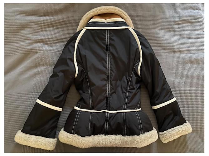 DSQUARED2 ICON Lederjacke mit Fell Braun Schwarz Beige Kamel - Ansicht 4