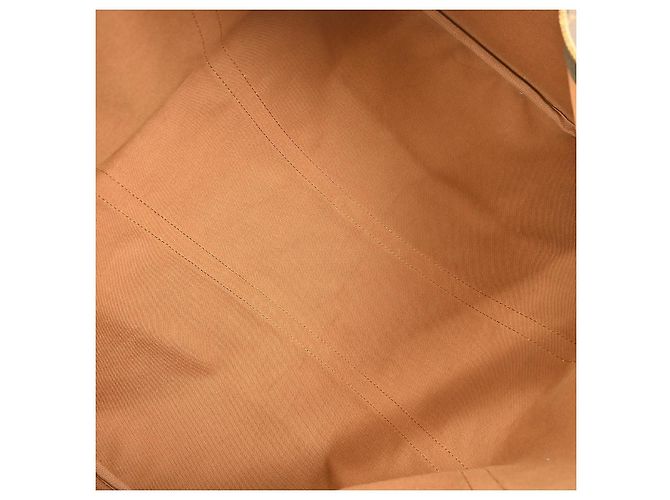 Borsa Keepall Louis Vuitton in tela Monogram 55 Marrone - vista 3