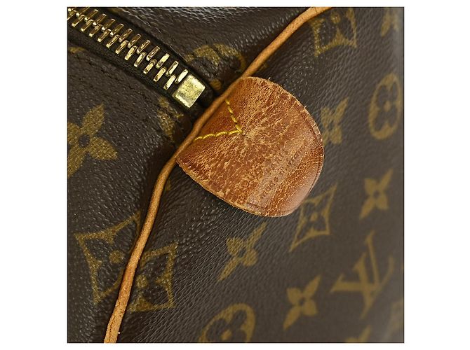 Borsa Keepall Louis Vuitton in tela Monogram 55 Marrone - vista 4