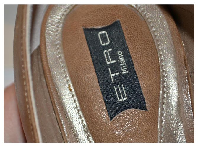 Etro Pumps aus Leder und Canvas 37 IT Mehrfarben - Ansicht 6