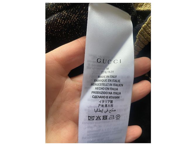 Pull Gucci Monogramme Doré et Noir - vue 4