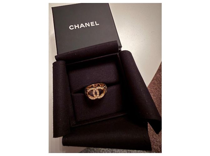 Anello Chanel Oro con Strass D'oro - vista 2
