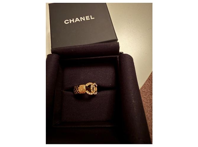 Anello Chanel Oro con Strass D'oro - vista 4