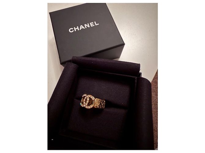 Anello Chanel Oro con Strass D'oro - vista 6