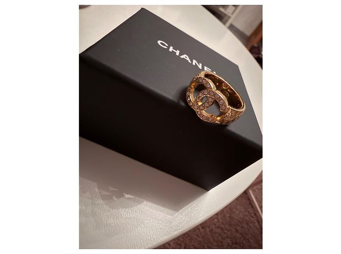 Anello Chanel Oro con Strass D'oro - vista 8