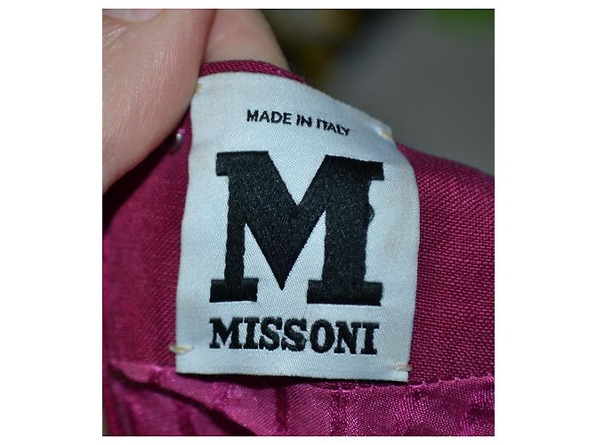 Abito M Missoni in seta e lino rosa e grigio - vista 4
