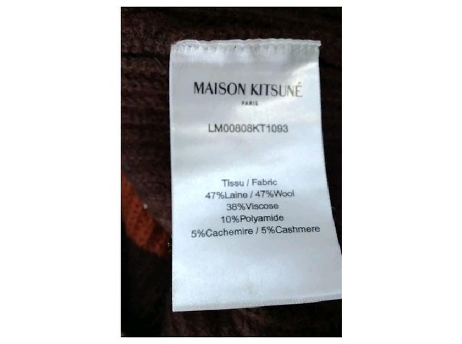 Kitsune Suéter de lana marrón Castaño - vista 8