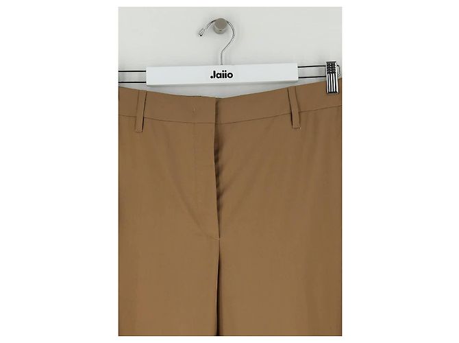 Prada Calça reta de lã marrom - vista 2