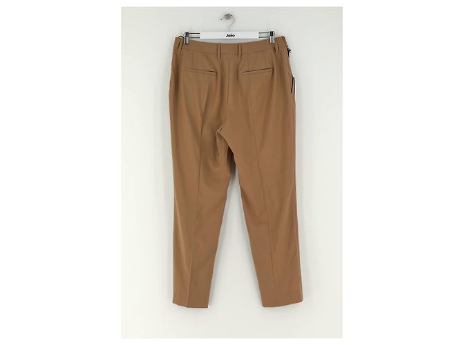 Prada Calça reta de lã marrom - vista 4
