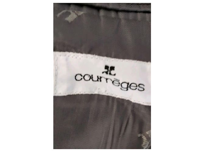 Courreges Giacca di lana marrone - vista 5