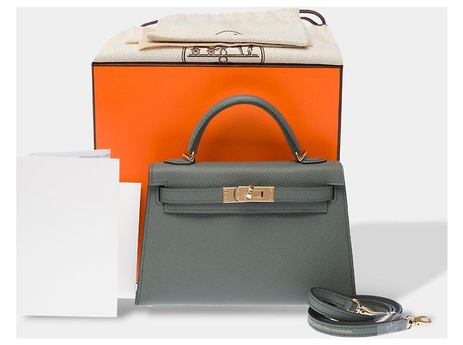 Hermès Borsa HERMES Kelly Mini in Pelle Verde - 103147 - vista 2