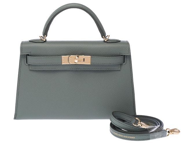 Hermès Borsa HERMES Kelly Mini in Pelle Verde - 103147 - vista 3