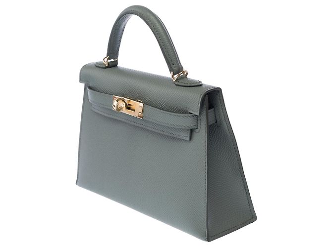 Hermès Borsa HERMES Kelly Mini in Pelle Verde - 103147 - vista 5