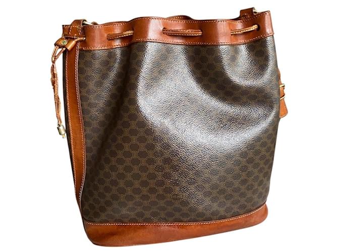 Vintage Céline Macadam Eimer Tasche – 90er Braun - Ansicht 2