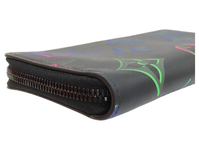 Louis Vuitton Zippy Wallet Vertical Monogram Long Wallet Black - view 4