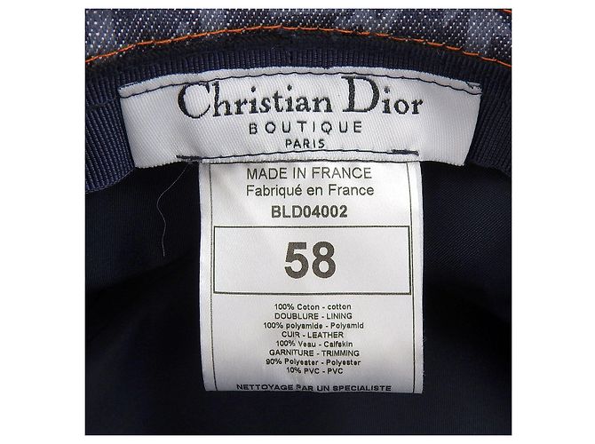 Cappello di cotone Christian Dior Blu - vista 8