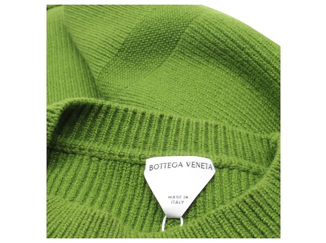 Bottega Veneta englisches Rippenstrick-Pullover aus Oliven-Kaschmir Grün Olivgrün - Ansicht 5