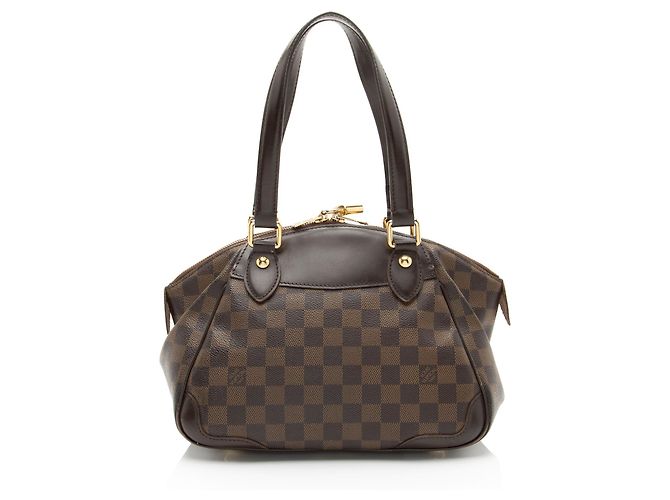 Borsa a Spalla Louis Vuitton Damier Ebene Verona PM Marrone - vista 3