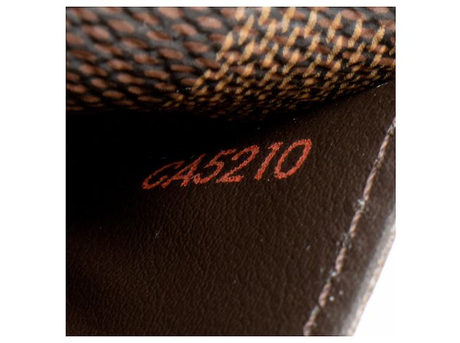 Portafoglio Sarah Damier Ebene Louis Vuitton Marrone - vista 4