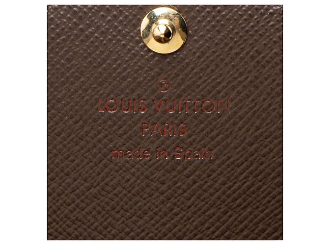 Portafoglio Sarah Damier Ebene Louis Vuitton Marrone - vista 6