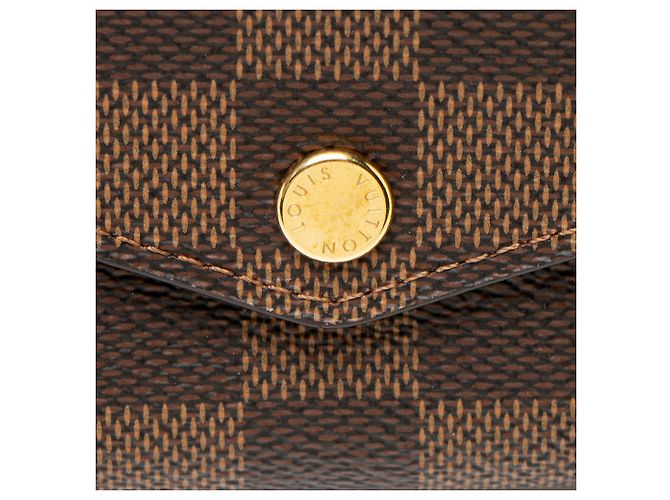 Portafoglio Sarah Damier Ebene Louis Vuitton Marrone - vista 7