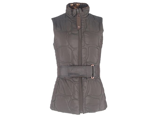 Gilet imbottito in poliamide con stampa metallica Escada in marrone - vista 4