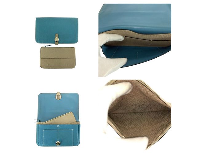 Portafoglio Lungo Dogon GM Hermès Blu - vista 8