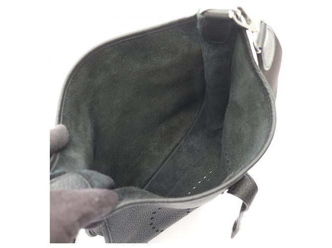 Borsa a Spalla in Pelle Hermès Evelyne III PM Nero - vista 3