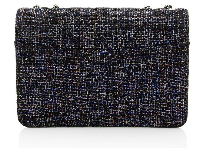 Gabrielle Borsa Beauty Lock in pelle di agnello tweed di Chanel Nero - vista 3