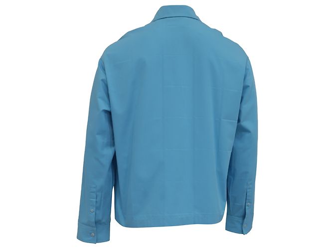 Chemise cropped à boutons La Casa de Jacquemus en polyester bleu - vue 4