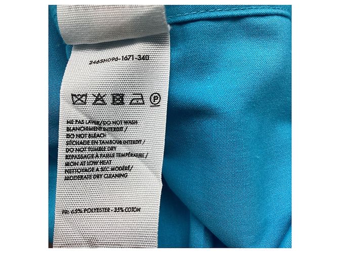 Chemise cropped à boutons La Casa de Jacquemus en polyester bleu - vue 6