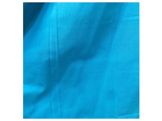 Chemise cropped à boutons La Casa de Jacquemus en polyester bleu - vue 8