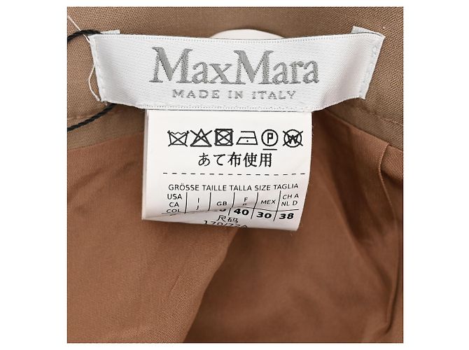 Falda Mini Cargo Klaus en Lana Beige de Max Mara - vista 4