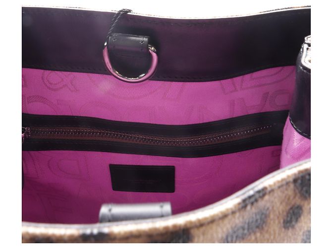 Leopardenmuster-Rucksack aus braunem Leder von Dolce & Gabbana - Ansicht 9