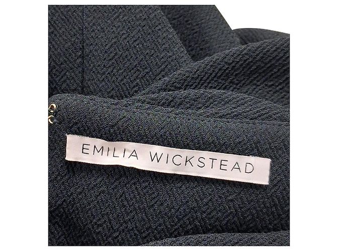 Autre Marque Padma Off-Shoulder Midi Kleid aus schwarzem Polyester von Emilia Wickstead - Ansicht 3