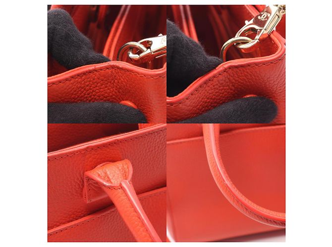 Executive Borsa Tote Piccola Neo Esecutiva in Pelle Chanel Arancione - vista 2