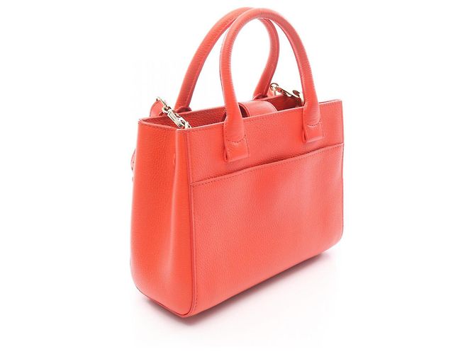 Executive Borsa Tote Piccola Neo Esecutiva in Pelle Chanel Arancione - vista 4
