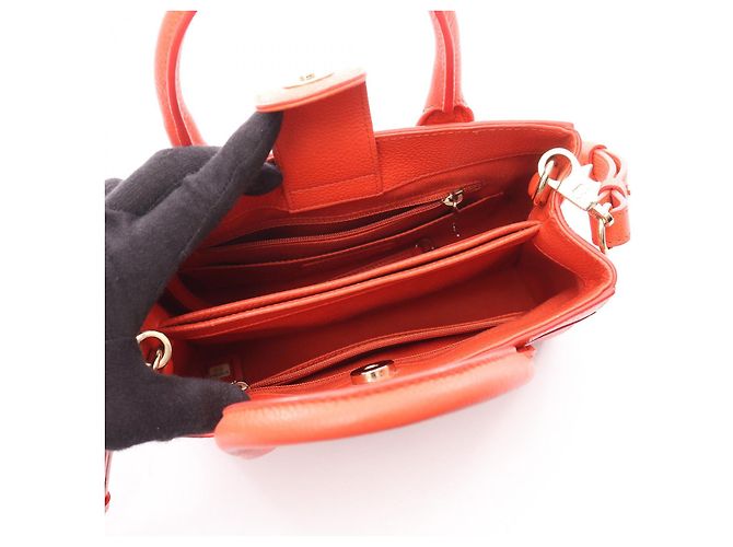 Executive Borsa Tote Piccola Neo Esecutiva in Pelle Chanel Arancione - vista 7