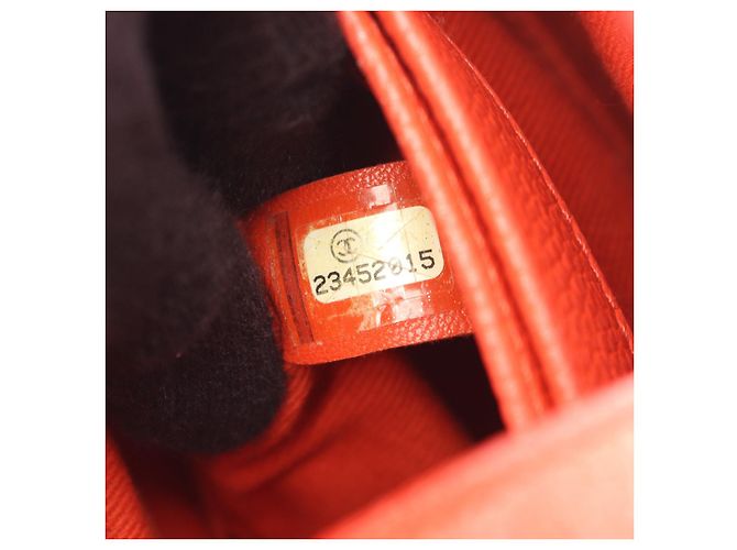 Executive Borsa Tote Piccola Neo Esecutiva in Pelle Chanel Arancione - vista 8