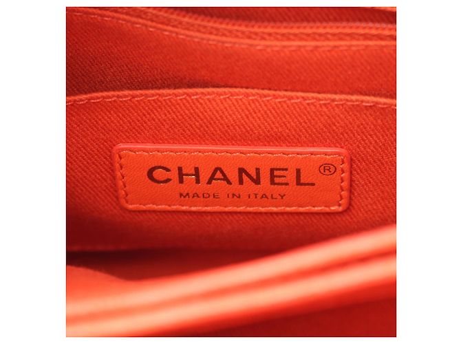 Executive Borsa Tote Piccola Neo Esecutiva in Pelle Chanel Arancione - vista 9