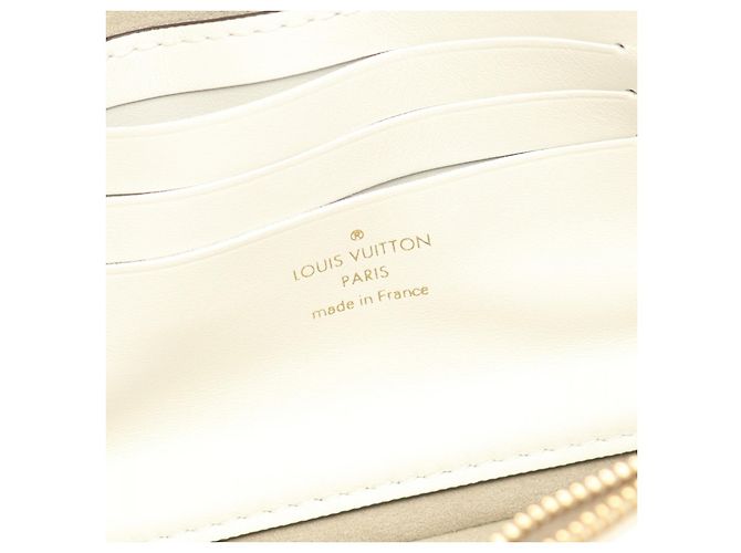 Borsa in pelle Louis Vuitton Wallet on Chain Ivy Monogram Flower Bianco - vista 2