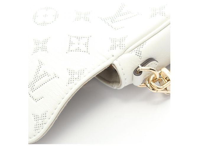 Borsa in pelle Louis Vuitton Wallet on Chain Ivy Monogram Flower Bianco - vista 5