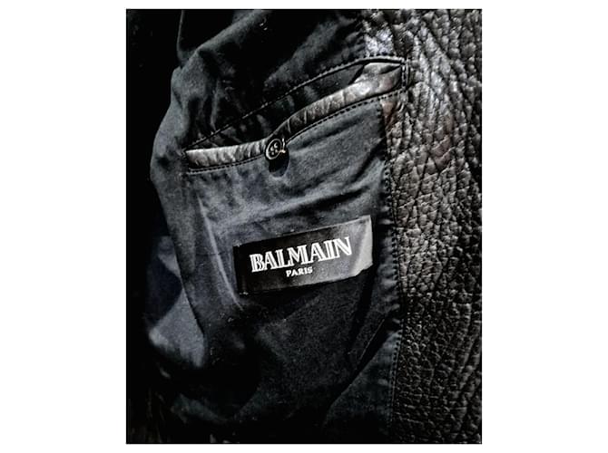 Lederjacke 'Balmain' Schwarz - Ansicht 2