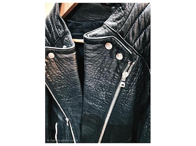 Lederjacke 'Balmain' Schwarz - Ansicht 3