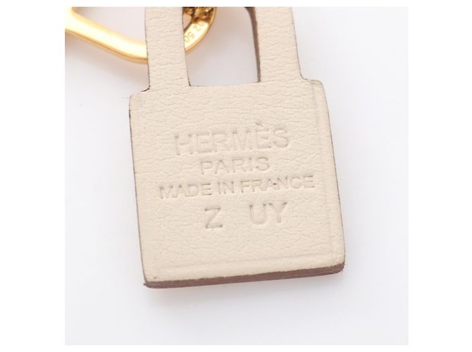 Collana Kelly Hermès in pelle placcata oro D'oro Metallico - vista 5