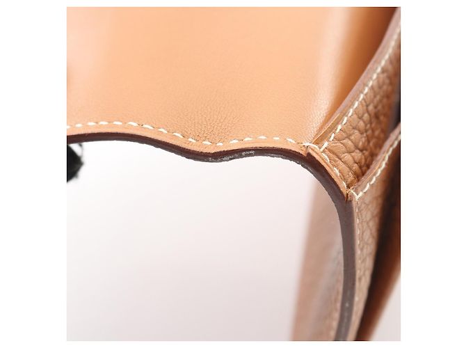Cartera larga de cuero Dogon GM de Hermès Castaño - vista 4