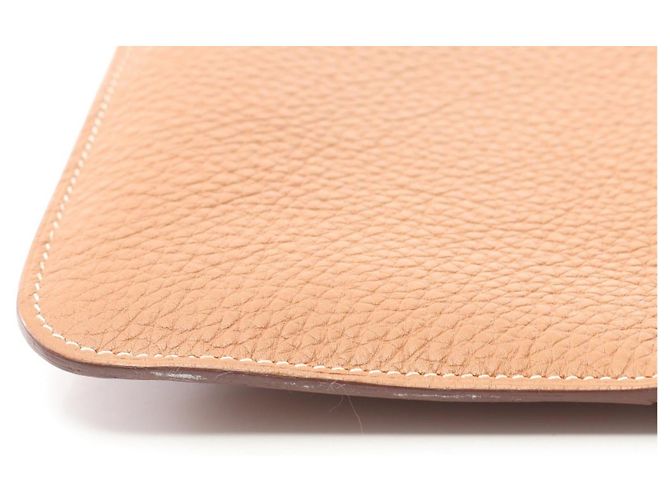 Cartera larga de cuero Dogon GM de Hermès Castaño - vista 9