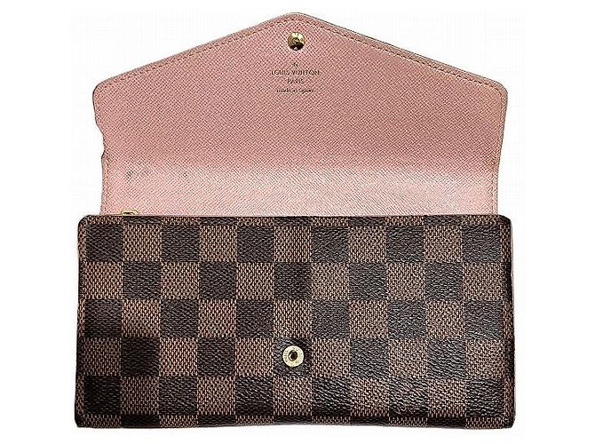 Portafoglio Sarah Damier Louis Vuitton Marrone - vista 3