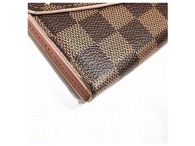 Portafoglio Sarah Damier Louis Vuitton Marrone - vista 7